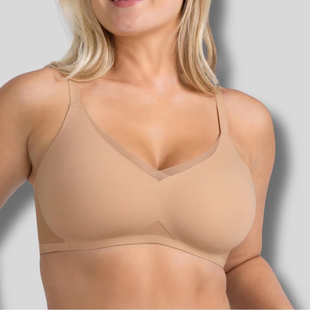Honeylove Wireless Crossover Bra in Sand